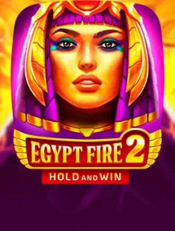 Le visage d'une reine égyptienne domine le logo d'Egypt Fire 2 Hold and Win, de 3 Oaks Gaming
