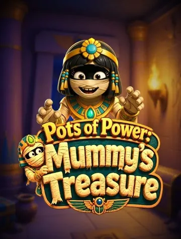 Une momie coiffée en pharaon présente Pots of Power Mummy's Treasure, la machine à sous d'AvatarUX